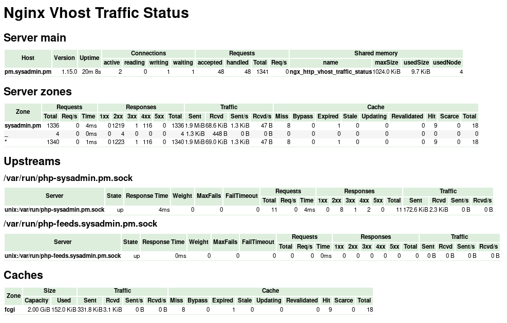 Nginx Vhost Traffic Status